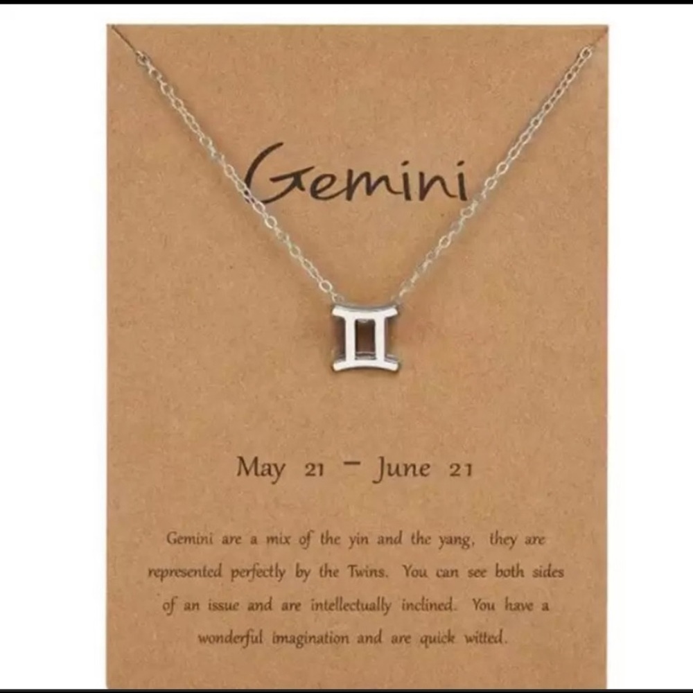 ✨ Silver Gemini Zodiac Sign Astrology Necklace ✨